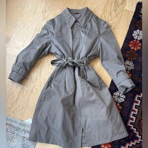 Vintage lined Gray Trench Coat